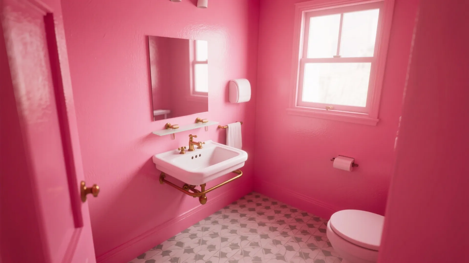 4. Hot Pink in Small Spaces: Powder Rooms & Nooks