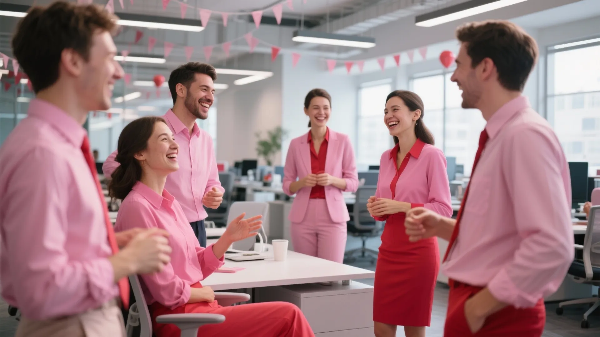 4. Pink and Red Dress Code