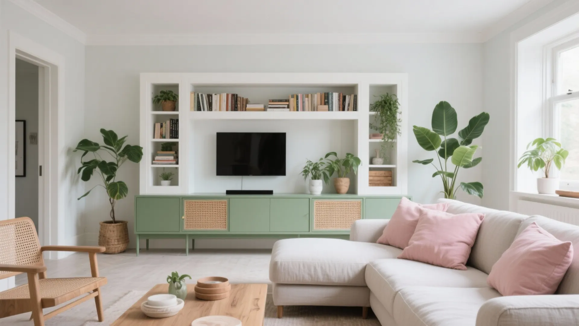 Pink + Sage Green: Fresh Contrast with a Natural Touch