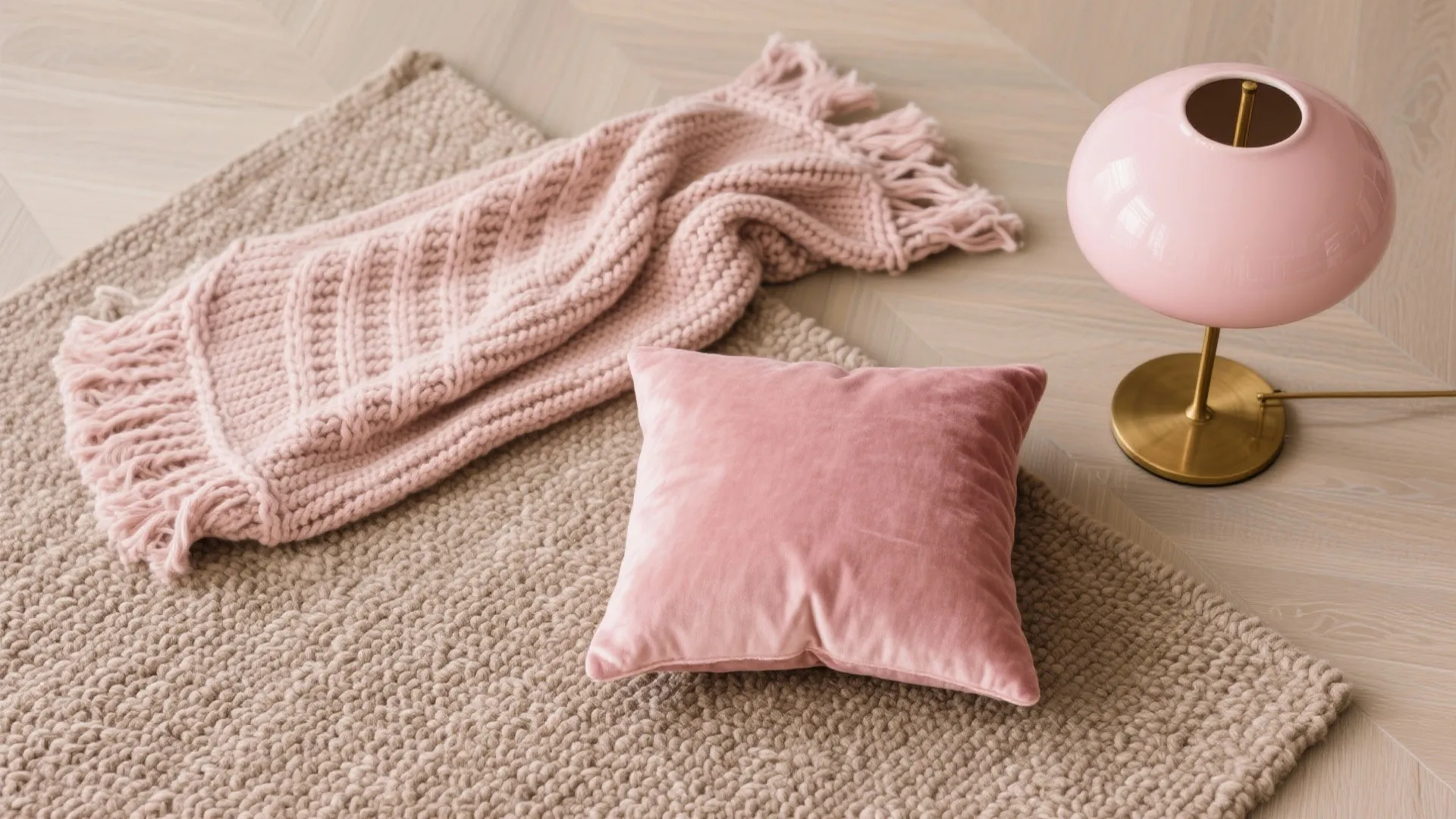 2. Layered Textures with Pink Accents