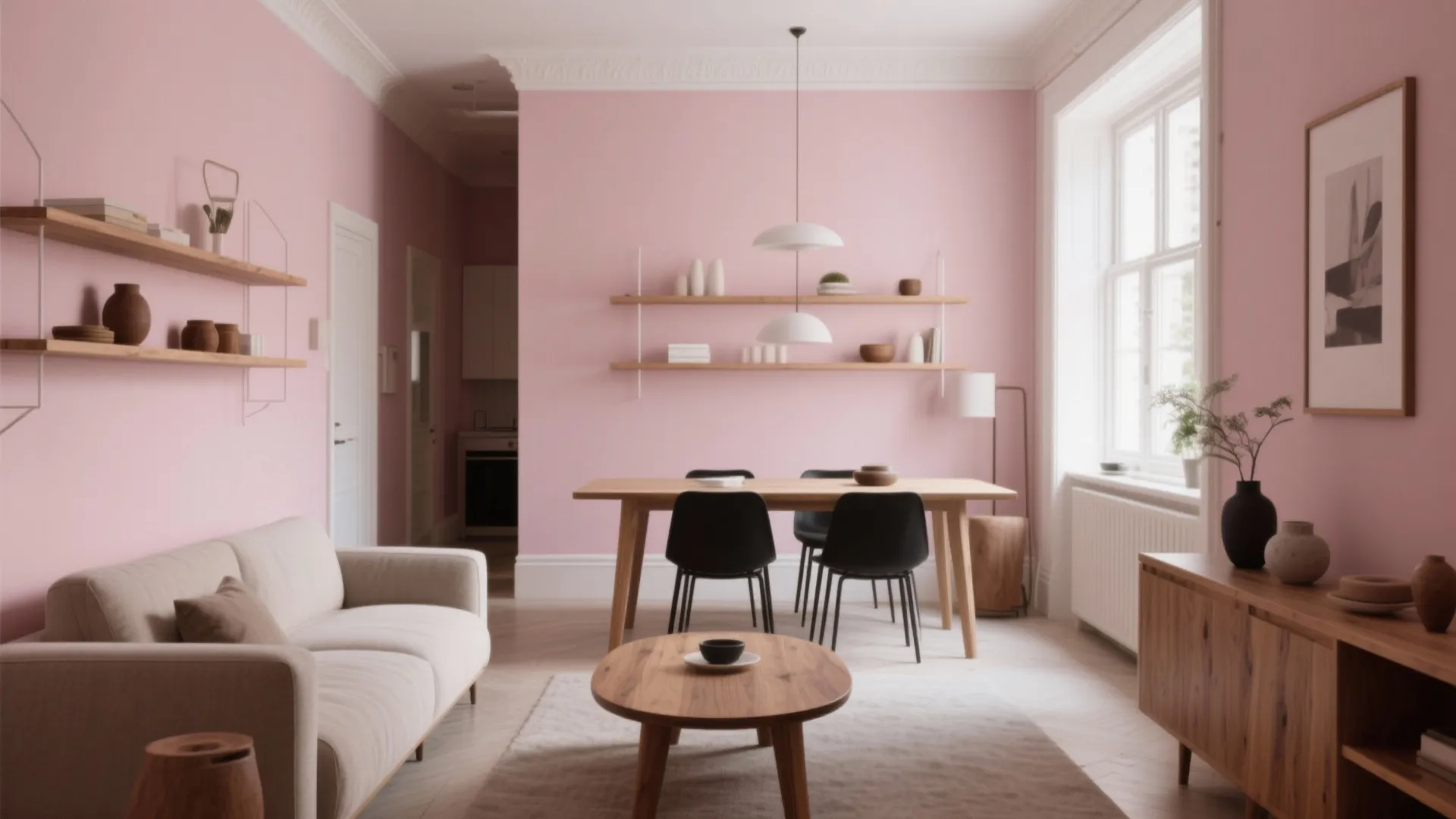 Pink + Wood: Warm Balance for Everyday Living