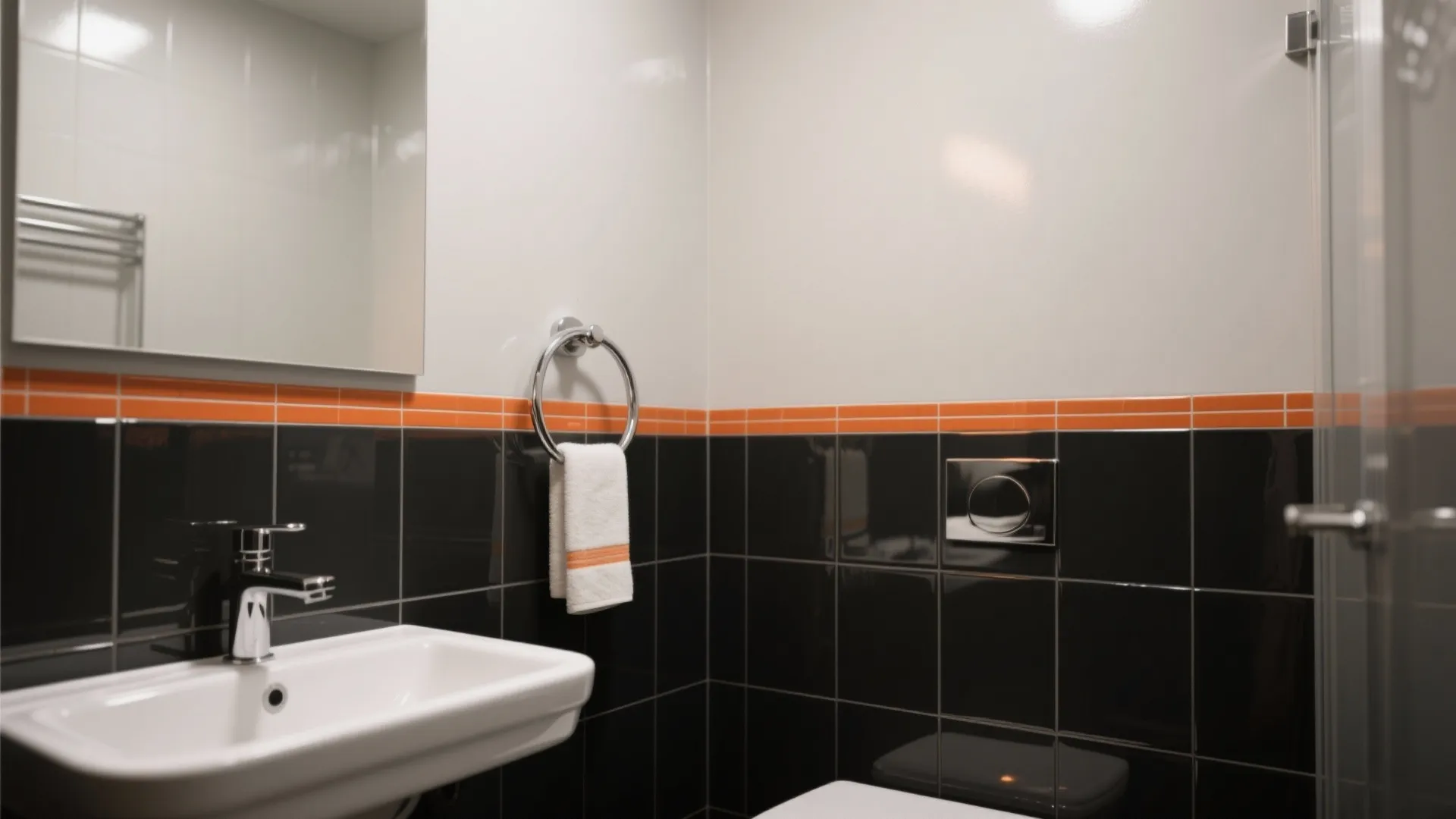 Idea 1: Black, Orange, and Chrome—With Restraint