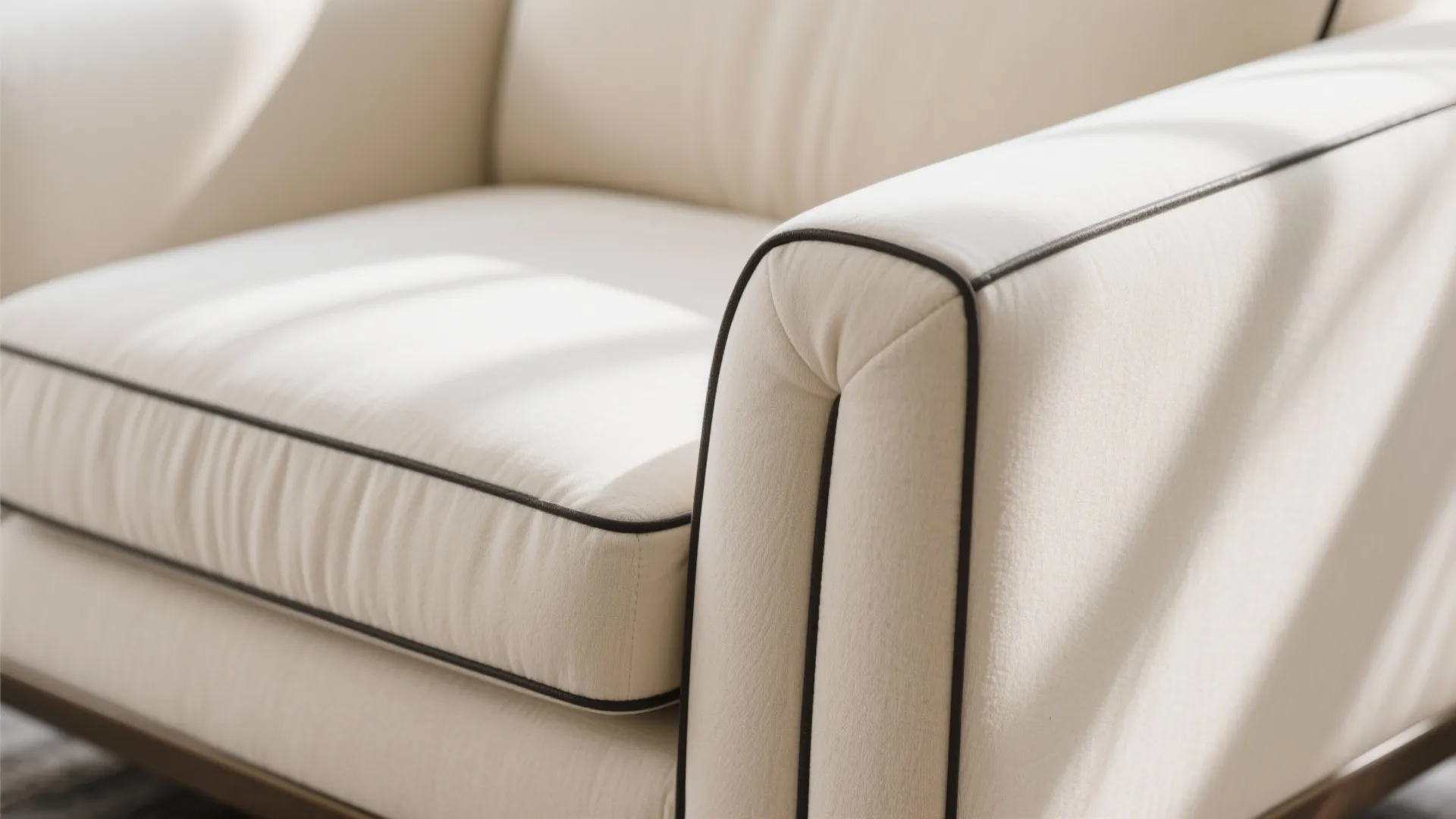 8. Cream Armchairs with Contrasting Piping