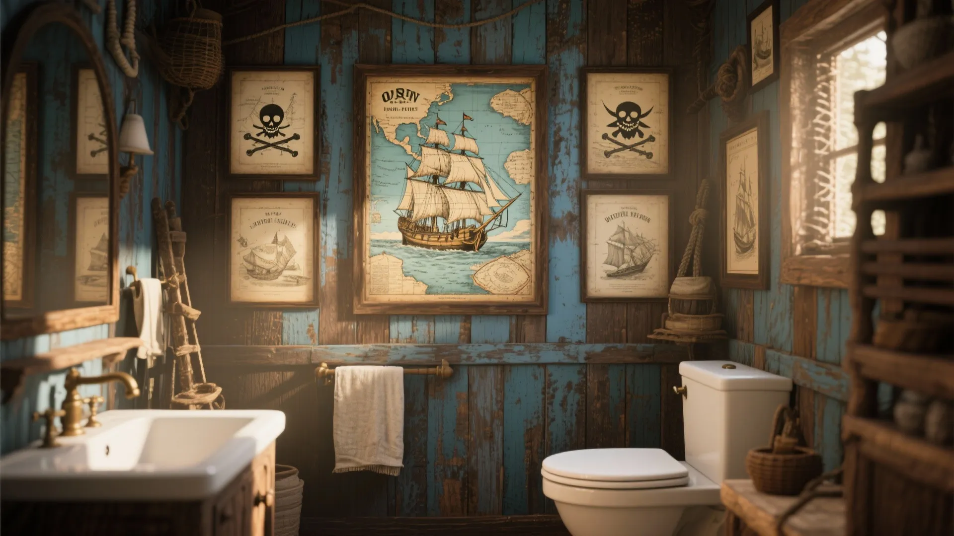 4. Pirate Map & Vintage Prints