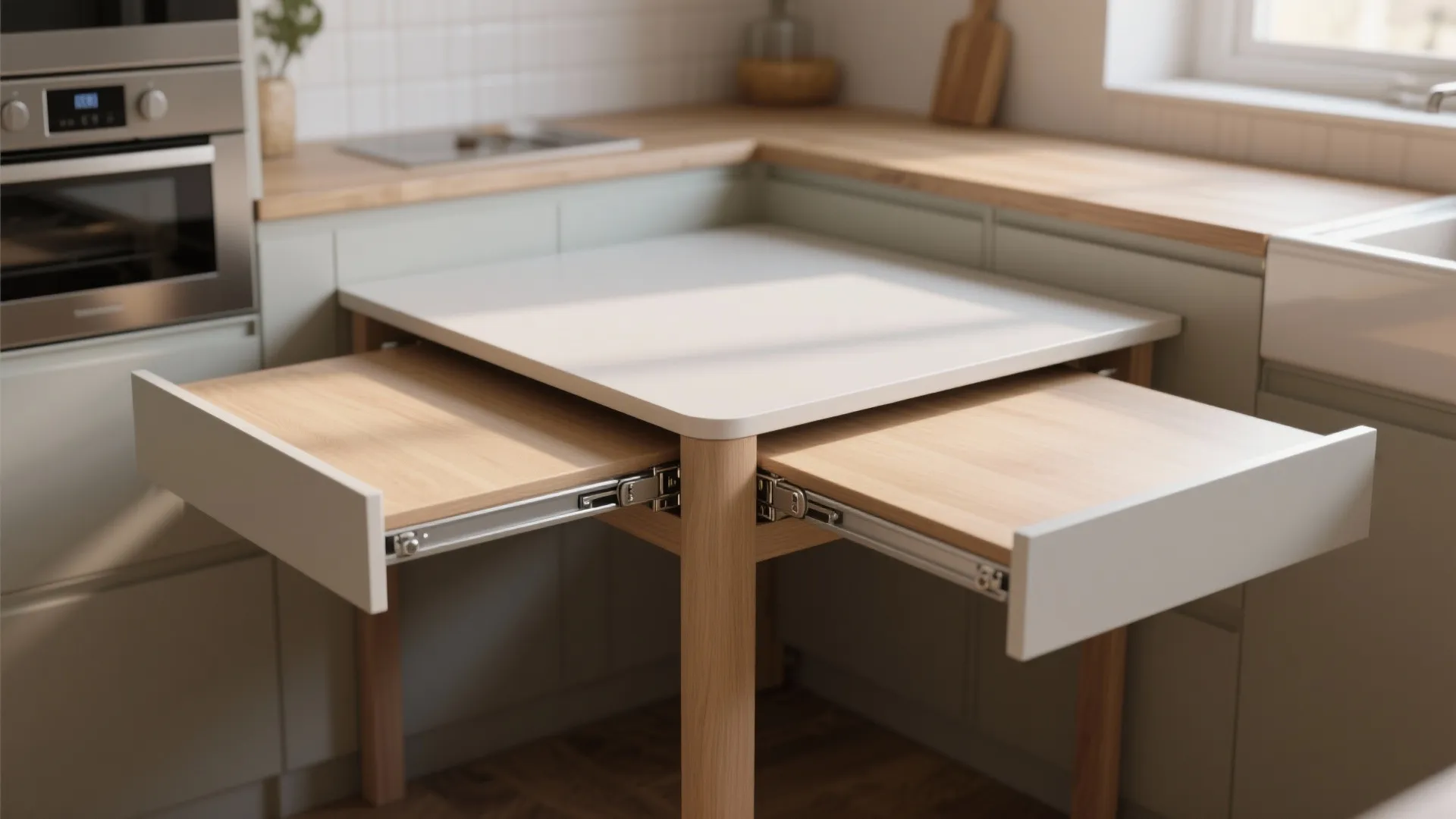 4. Pivoting Corner Table