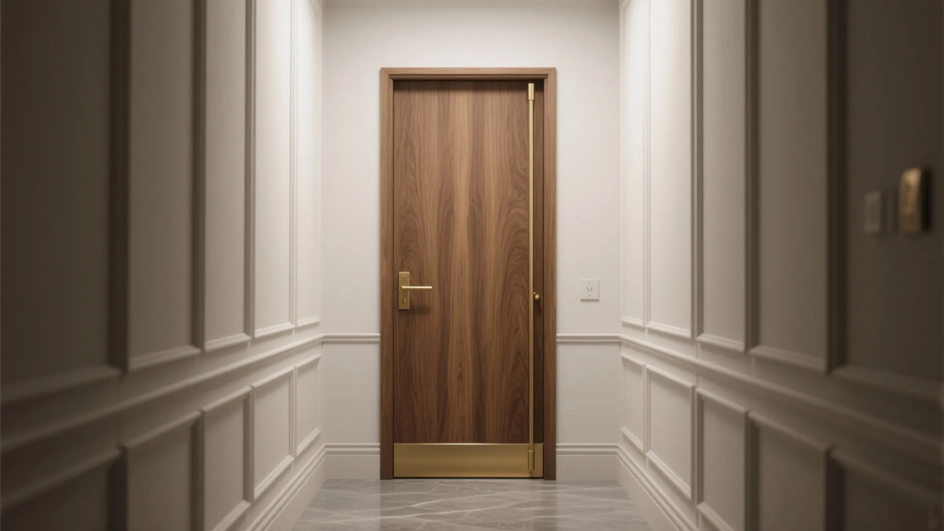 Pivot Door Drama with Concealed Hardware