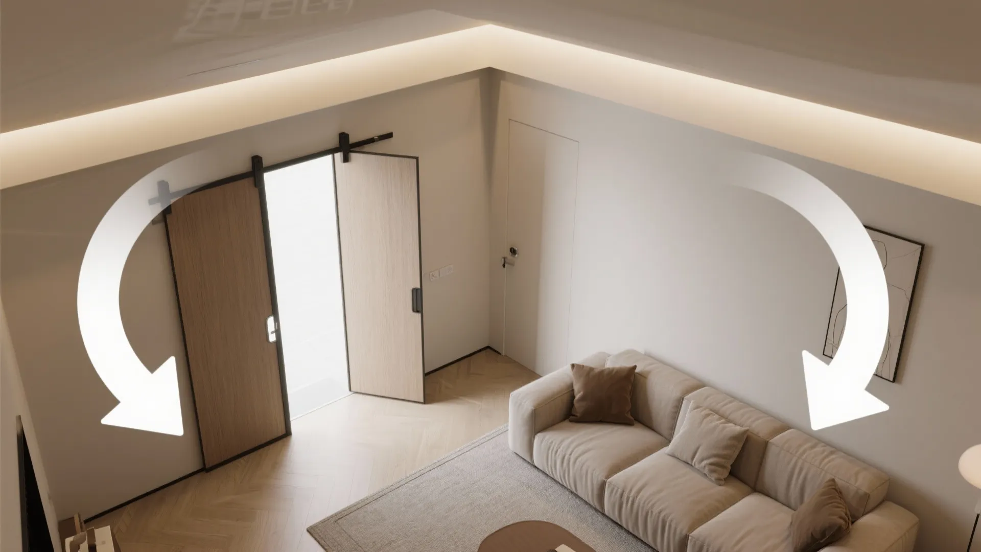 Pivoting Divider for Dynamic Zones