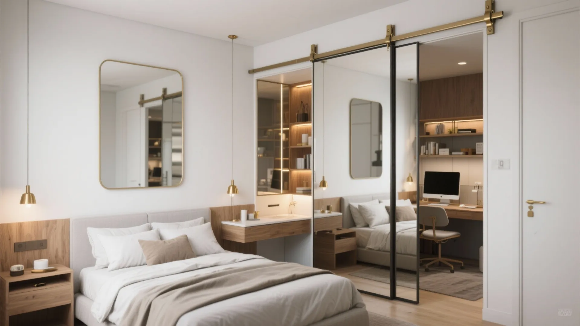 Layered, Pivot, or Sliding Mirrors for Flexible Living