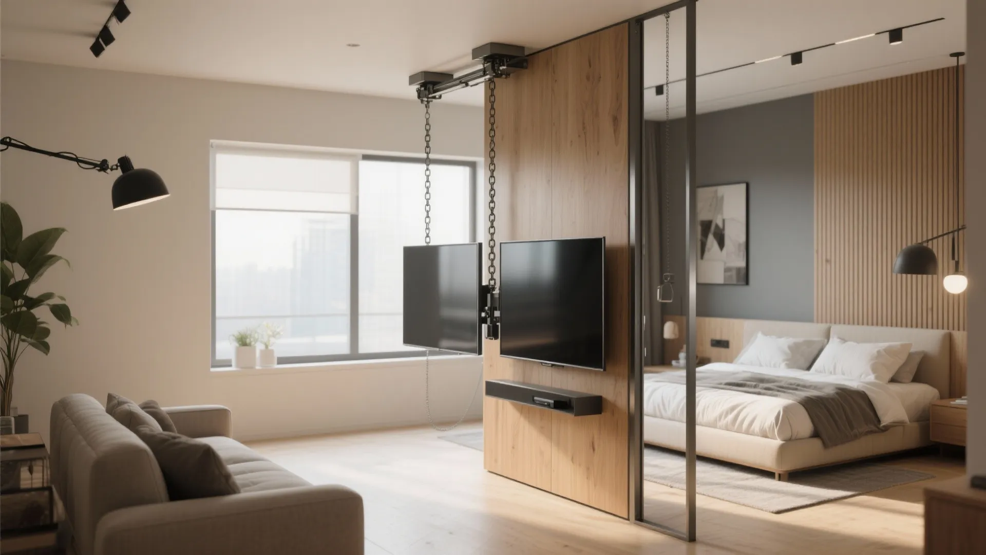 4) Pivot, slide, or two-sided for studios