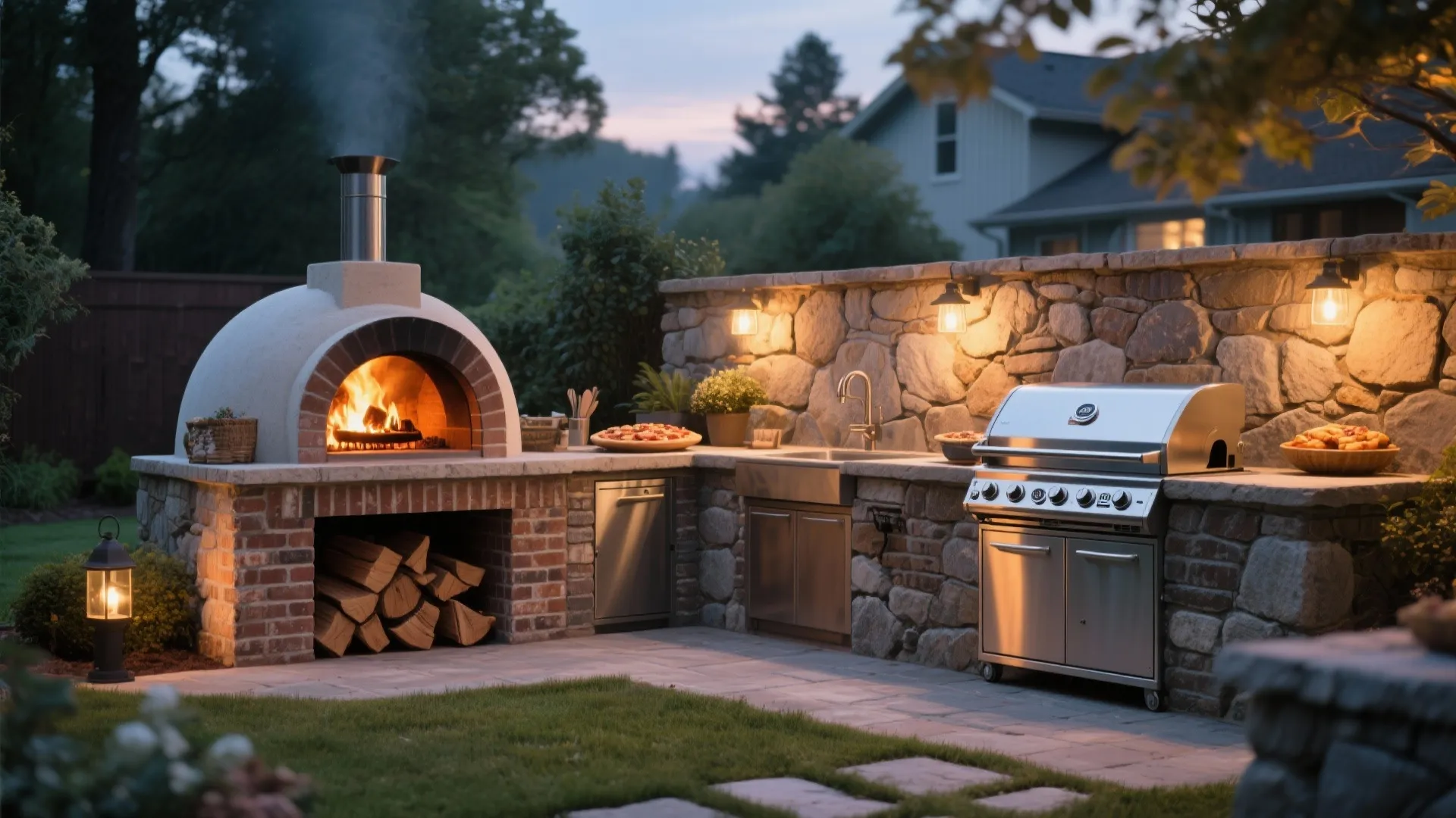 7. Wood-Fired Pizza Oven Addition