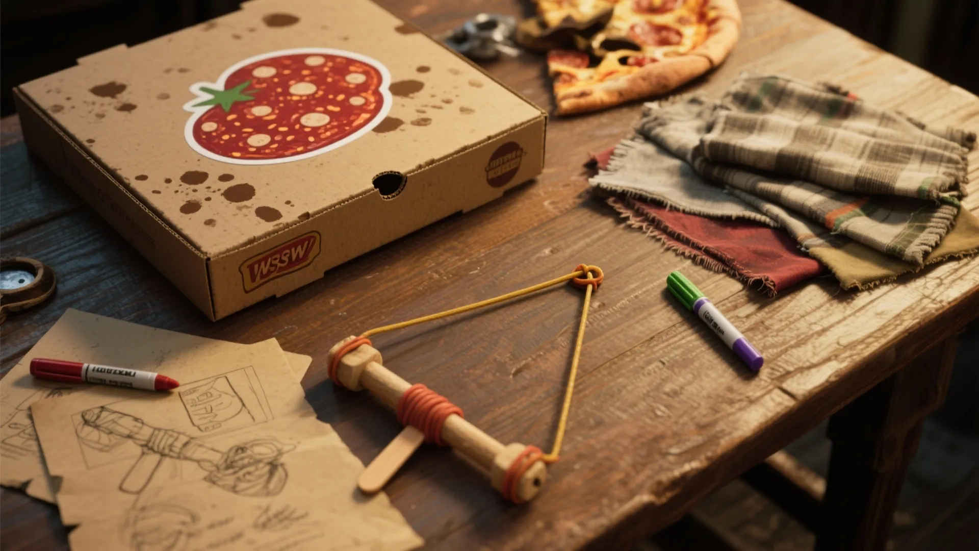 4. Pizza Box & Slingshot Combo