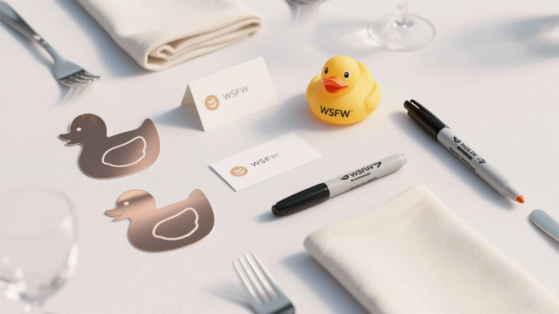 Playful Place Cards: Tiny Toys or Ultrasound Foils