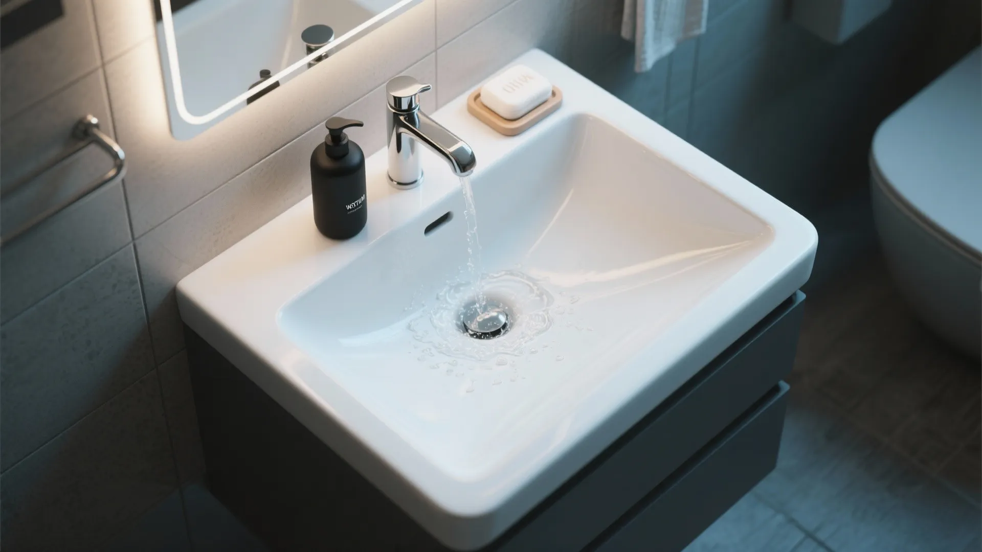 5. Positioning trick for small bathrooms