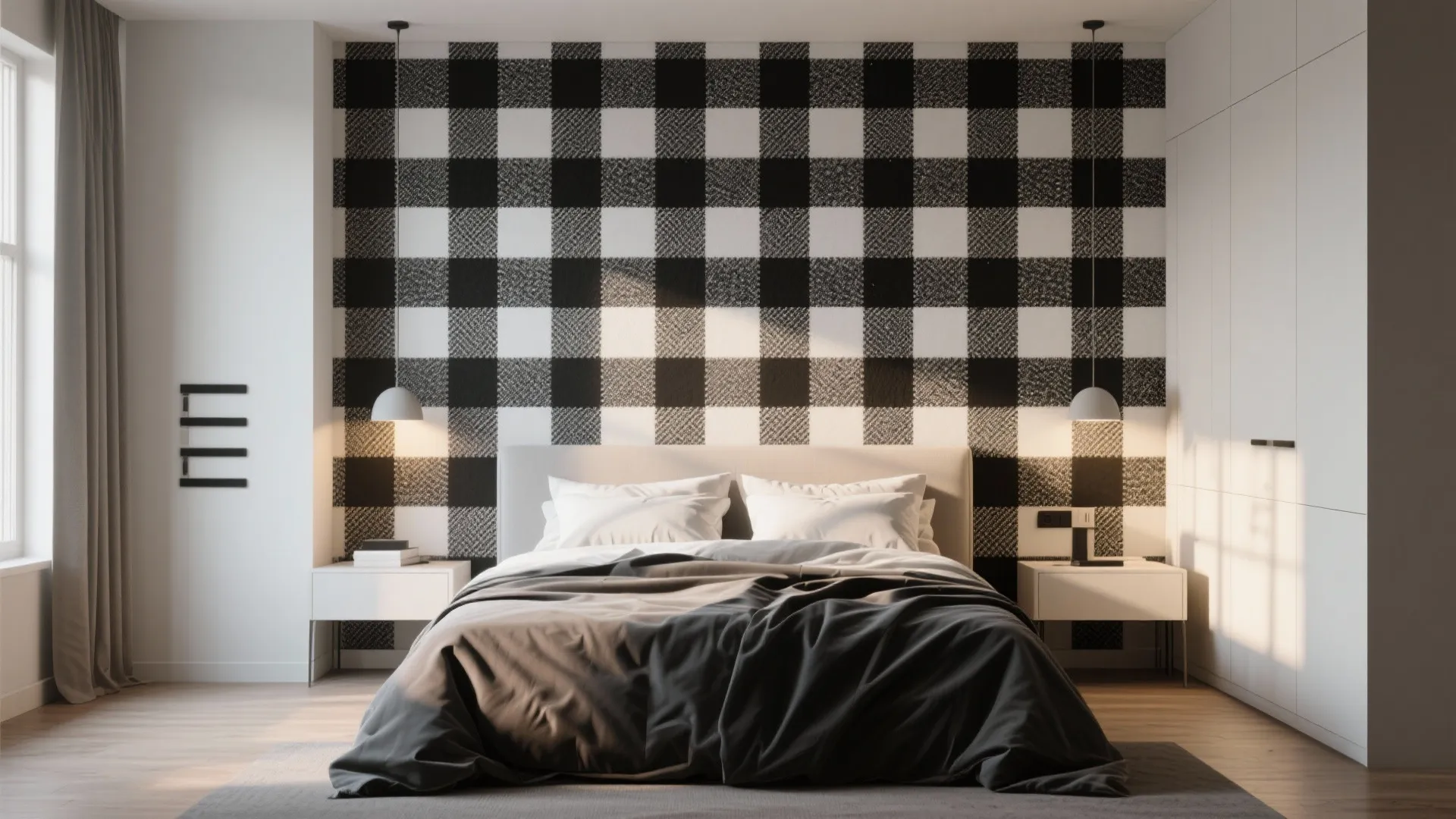 1. Plaid Accent Wall