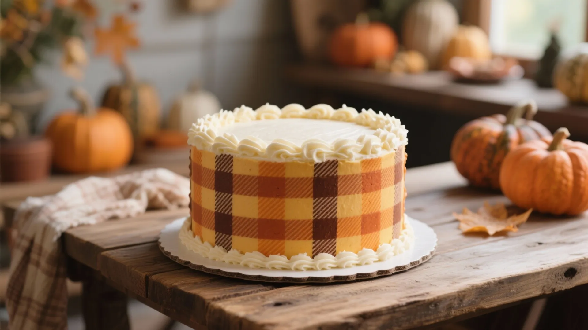 8. Plaid Pattern in Frosting
