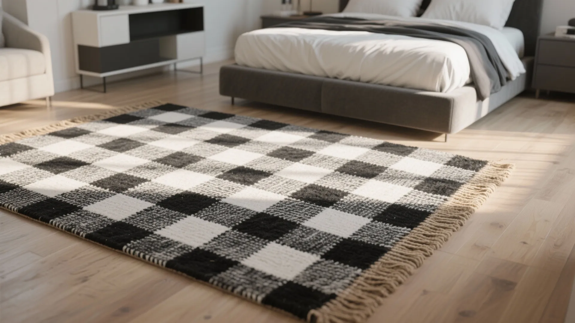 4. Plaid Rugs Underfoot