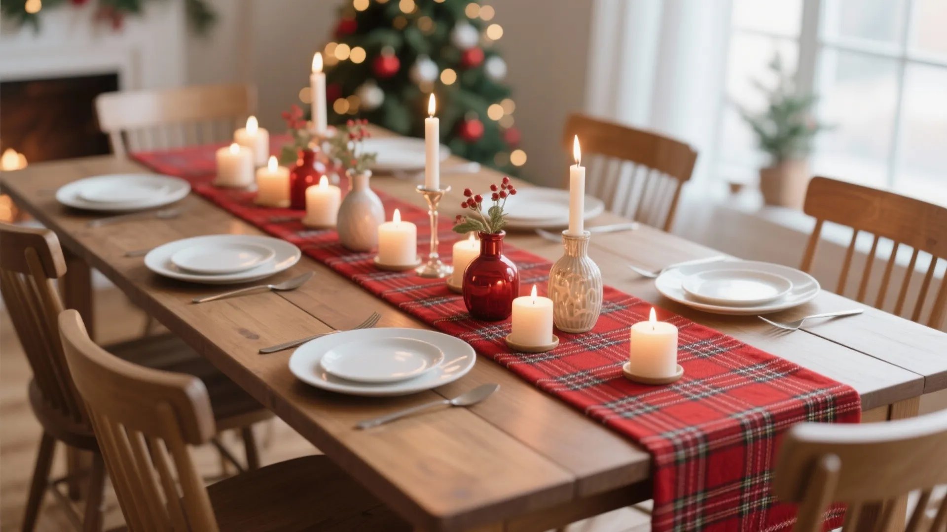 7. Seasonal Plaid Table Runner