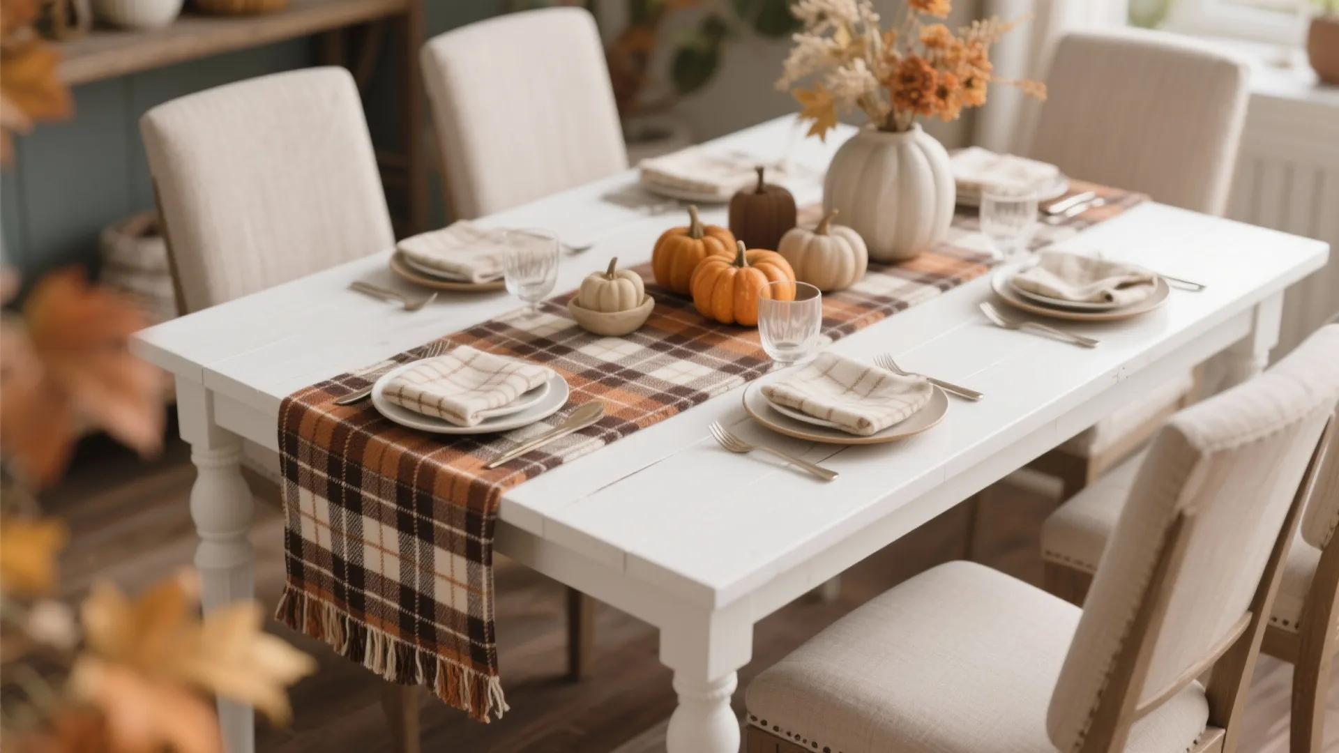 6. Plaid Table Runner