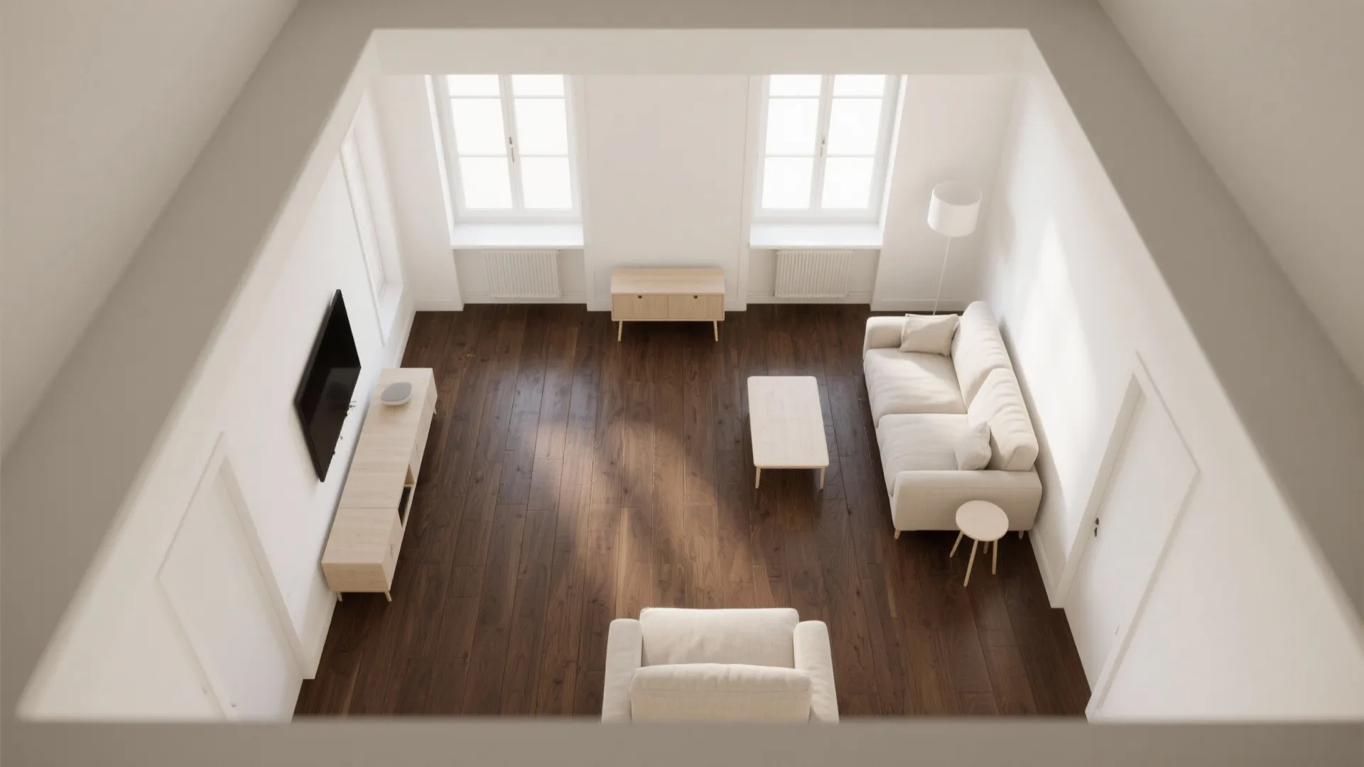 3) Go wider, longer, or herringbone to stretch the room