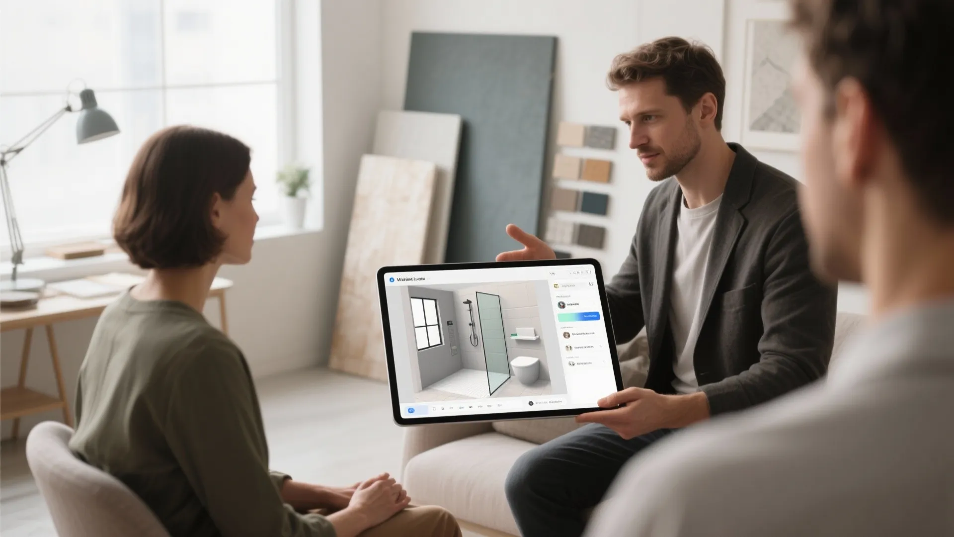 How do you store toiletries in a wet room without clutter?