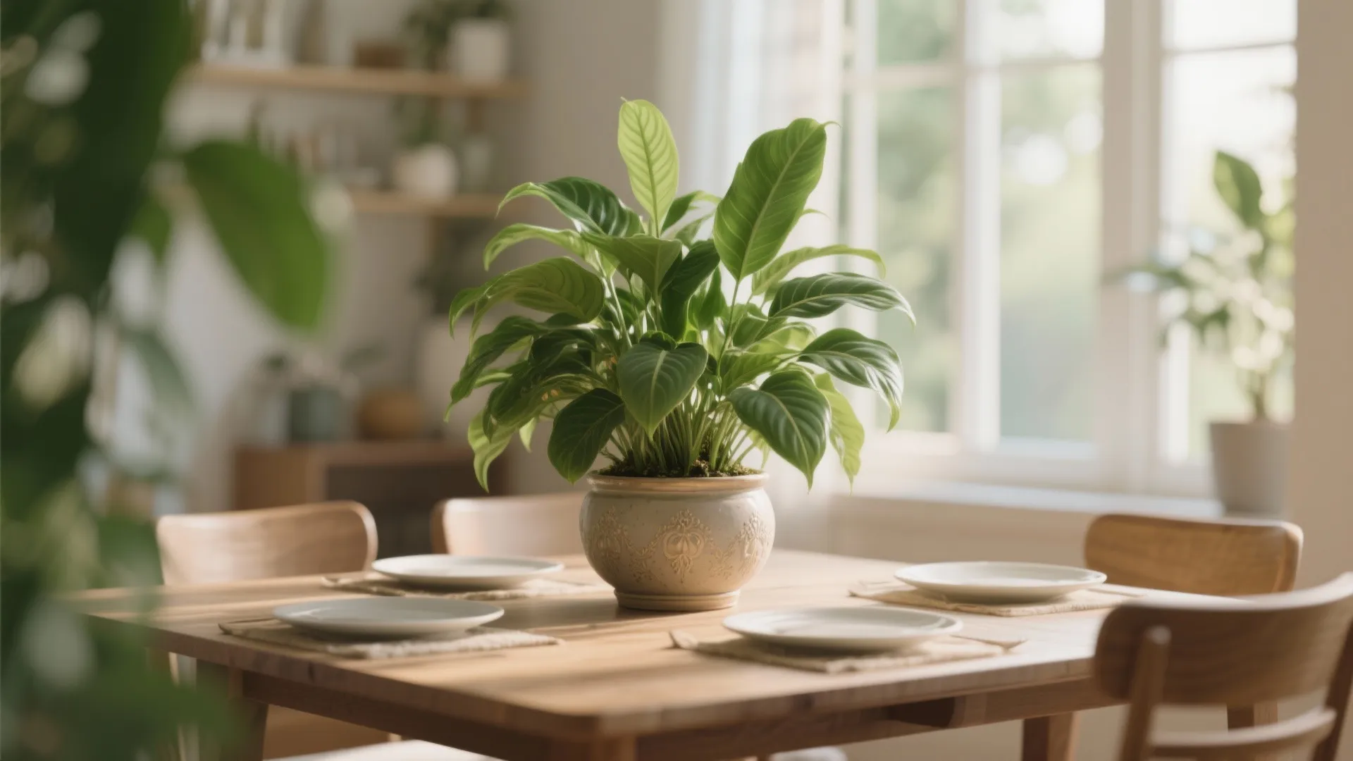 Indoor Plants as Centerpieces