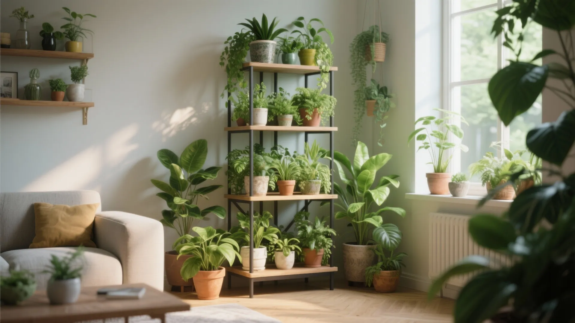 8. Multi-Tiered Plant Display Stand