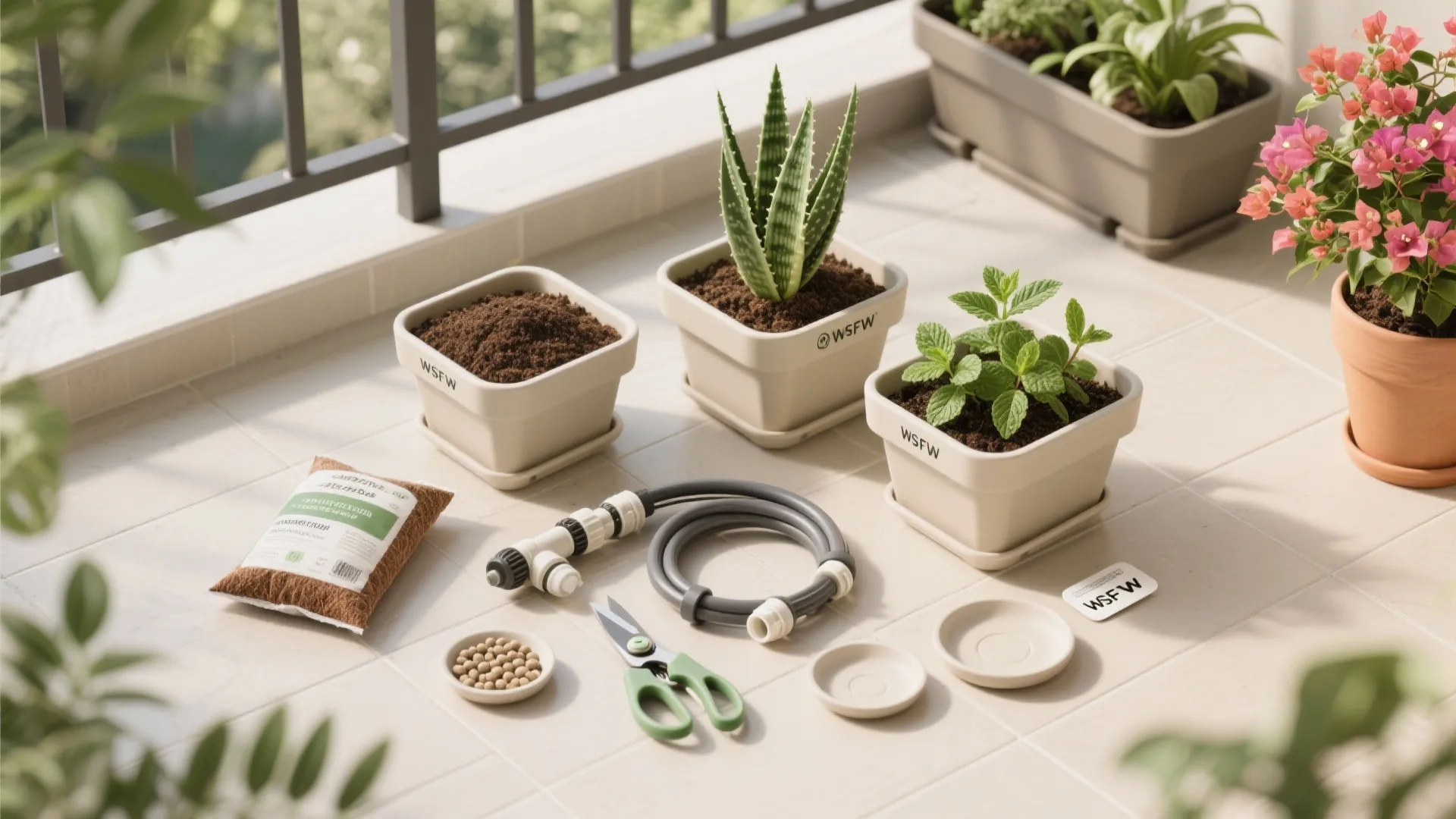 Vertical Greenery and Drought-Smart Planters