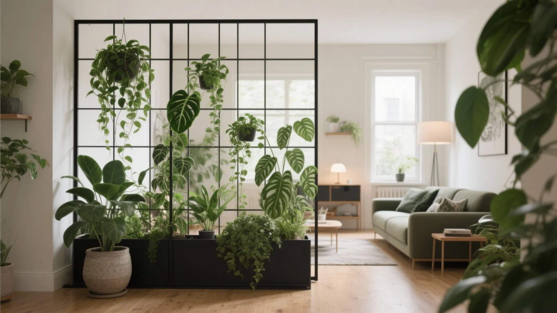 Plants on Light-Weight Grid Frames