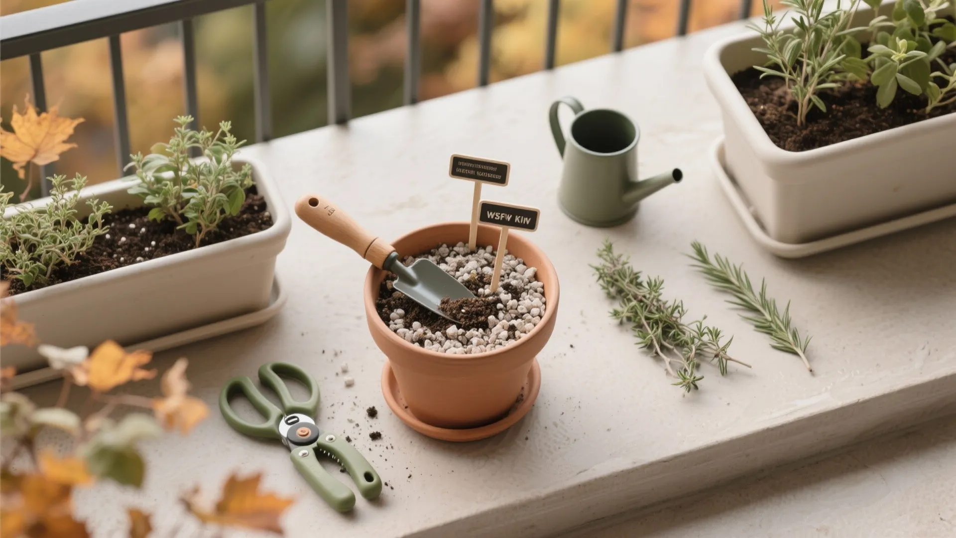 Vertical Greenery and Fall Herbs