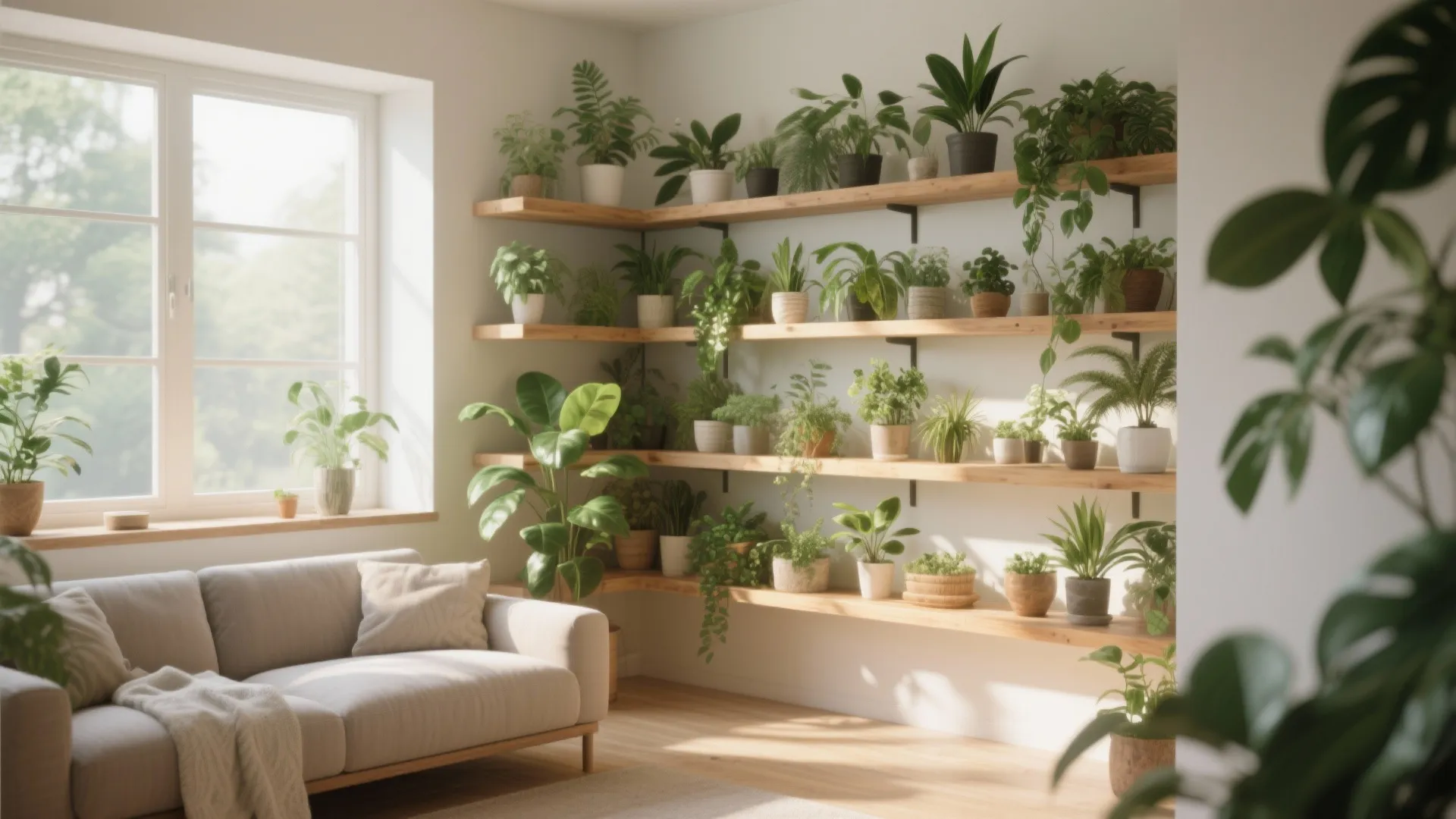 8. Floating Shelves for Plants
