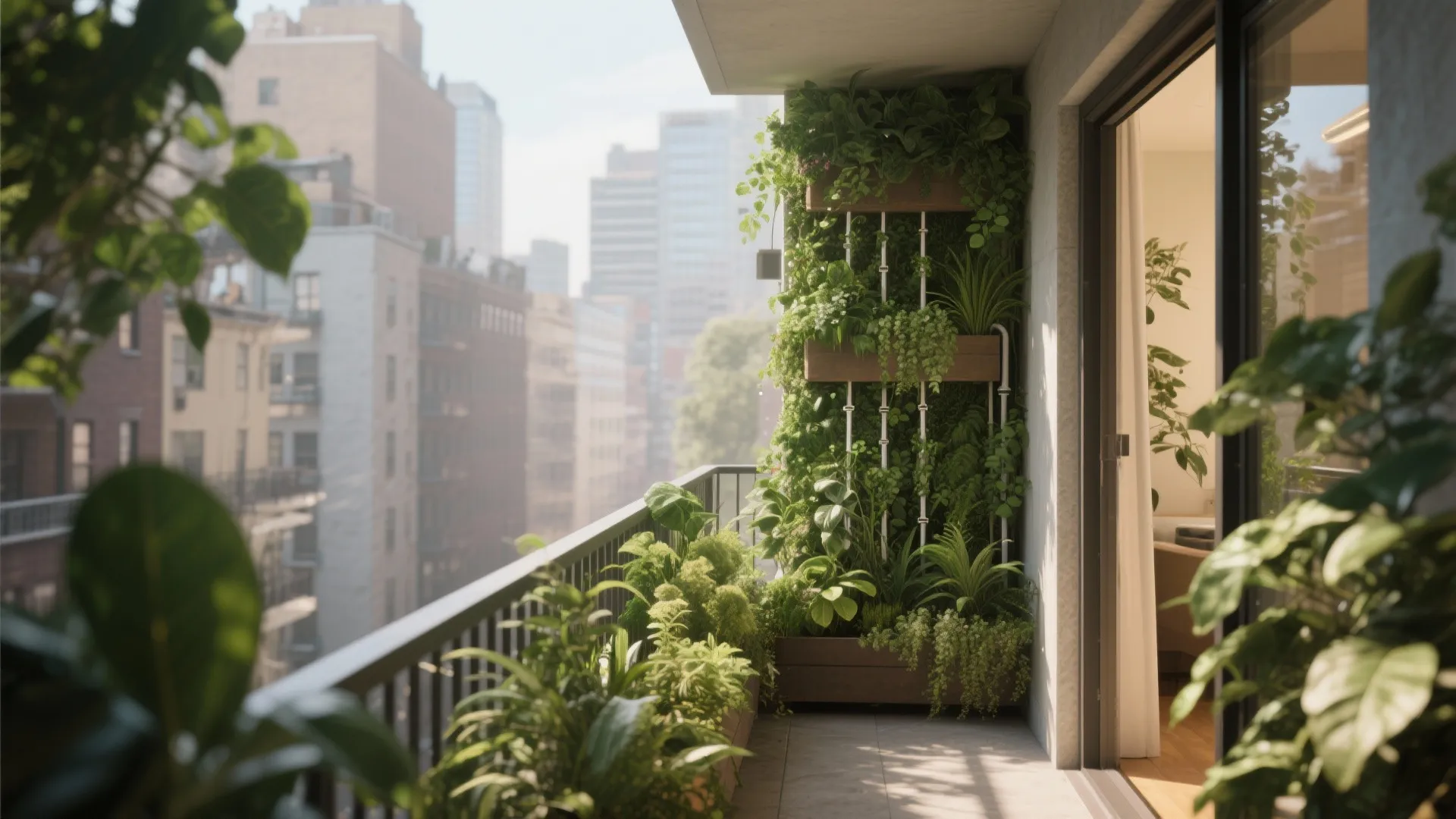 5. Nature as filter: green screens and planted balconies