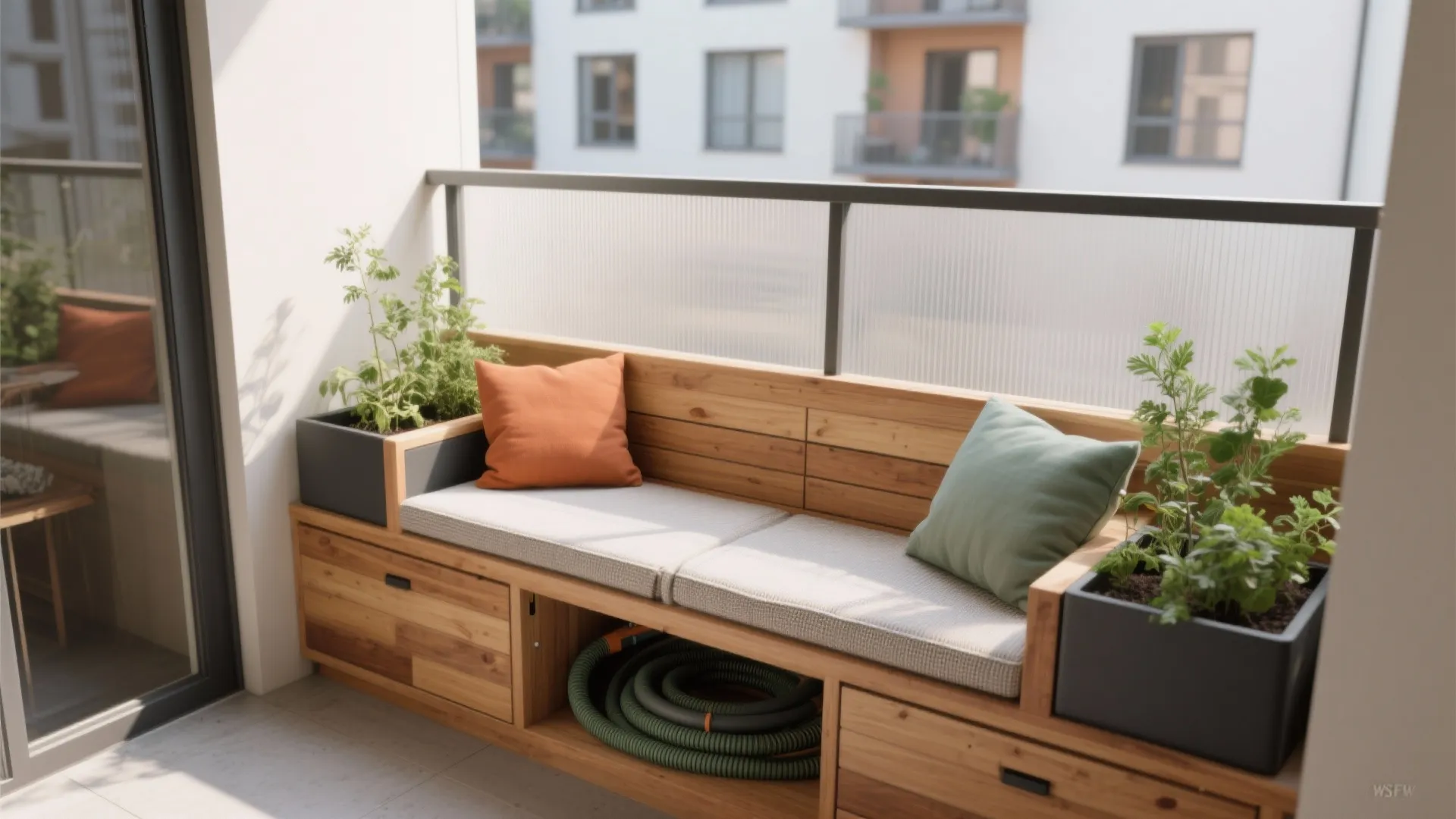 Planter-seating hybrids: grow, sit, and store in one