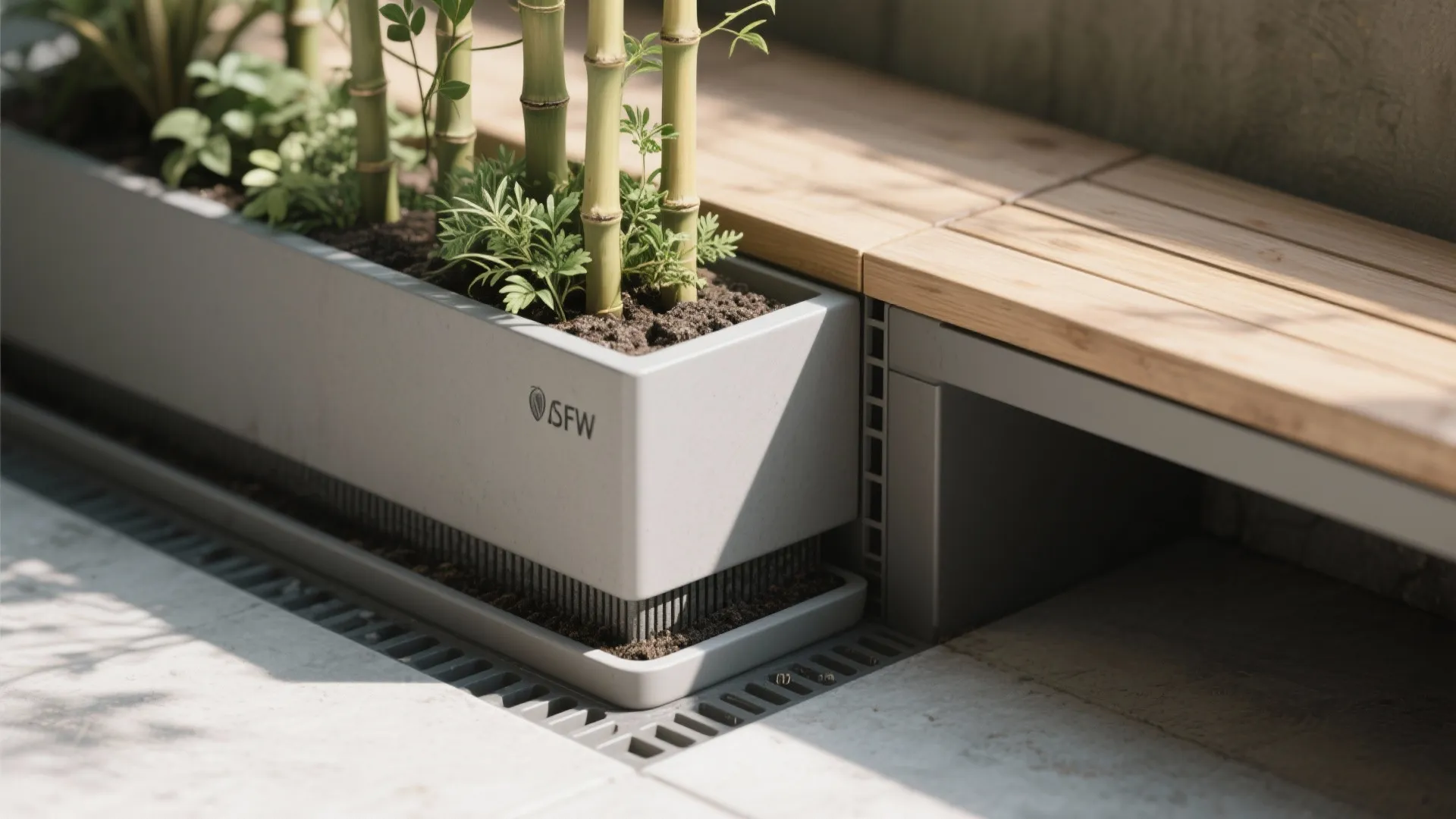 L-Shaped Nook for Dining and Greenery