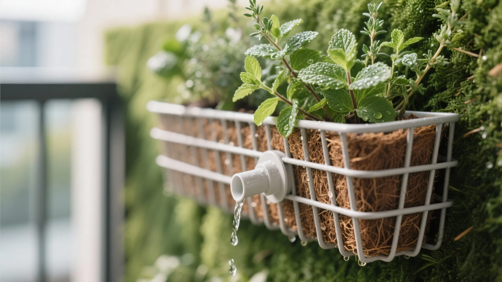 Vertical Green Wall with Modular Planters