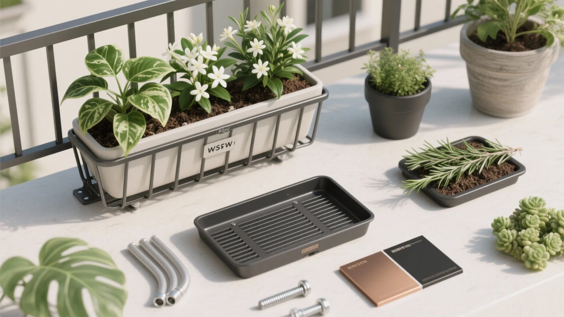 5. Planter-Integrated Grill: Green Privacy and Cooling