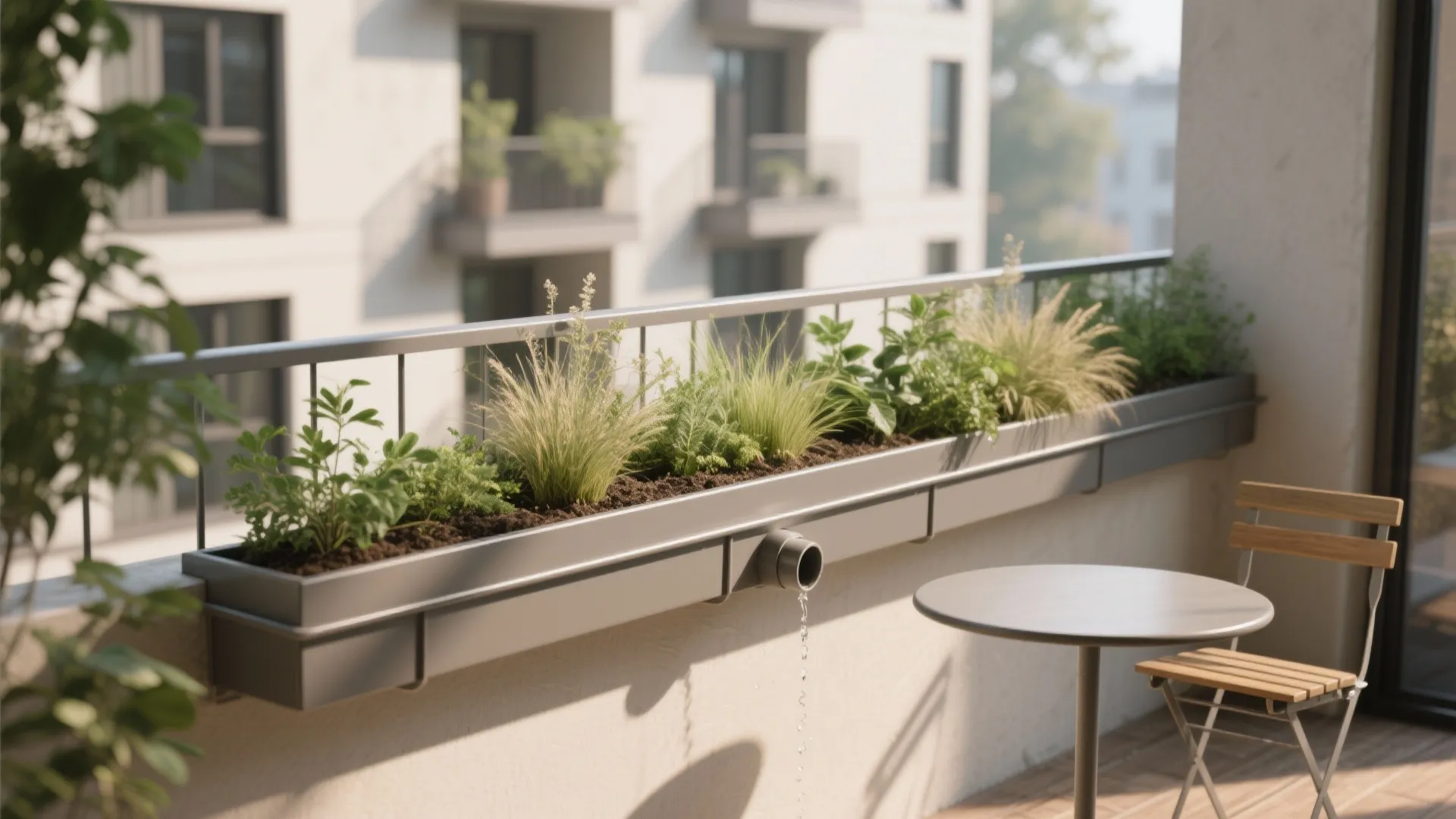 Planter Guardrail (Green Edge)