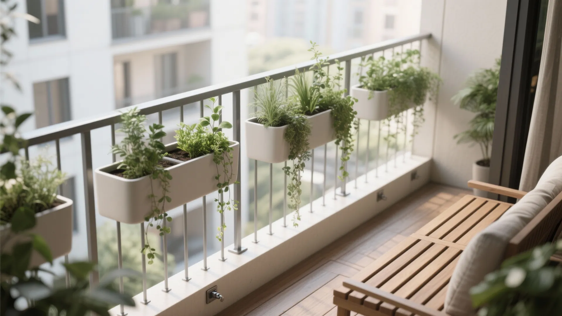 Planter-Integrated Guard for Green Privacy
