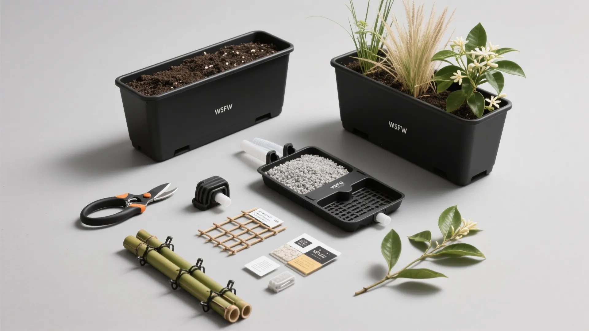 Integrated planters as privacy screens