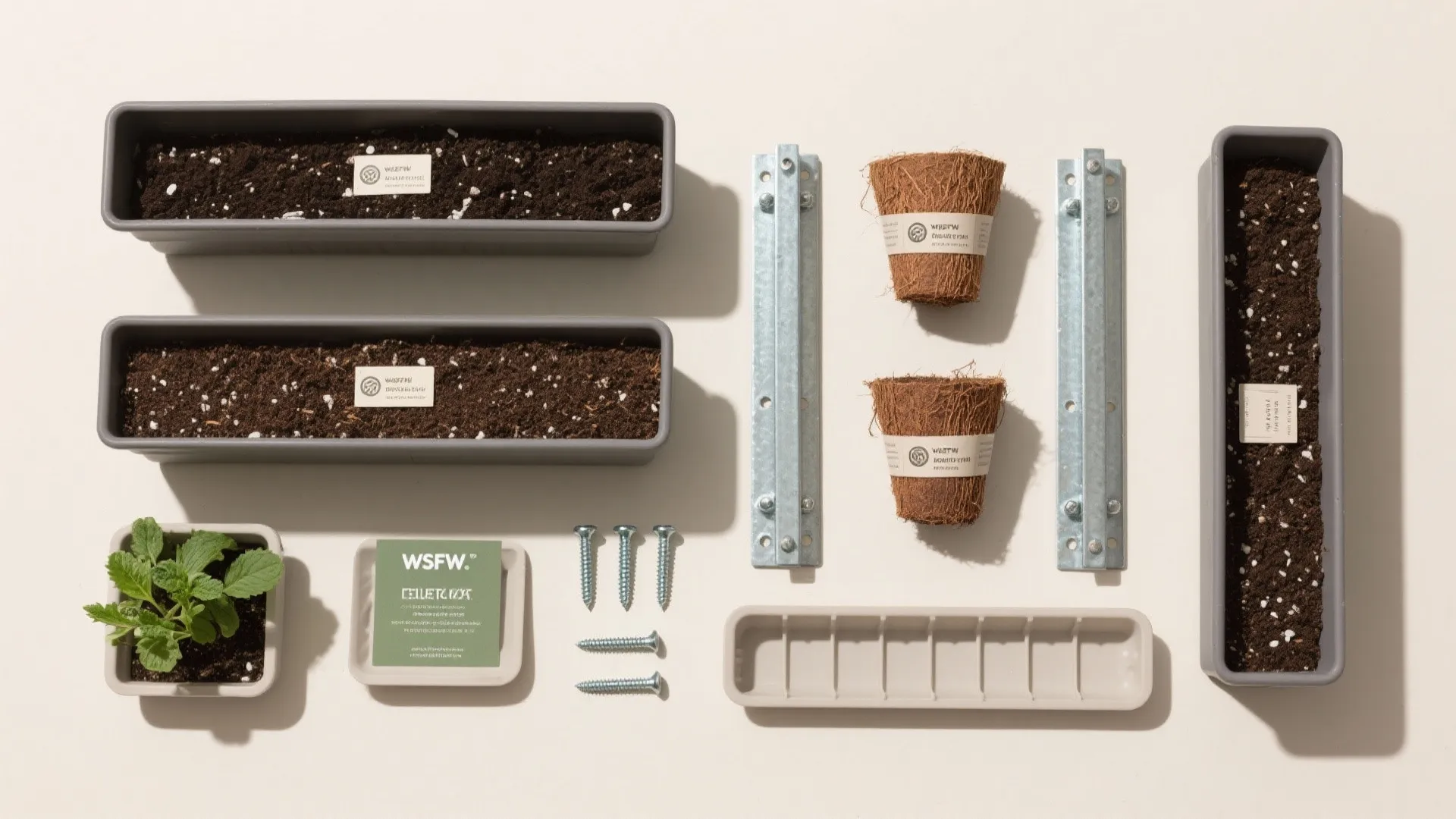 Integrated Planter Brackets on the Railing