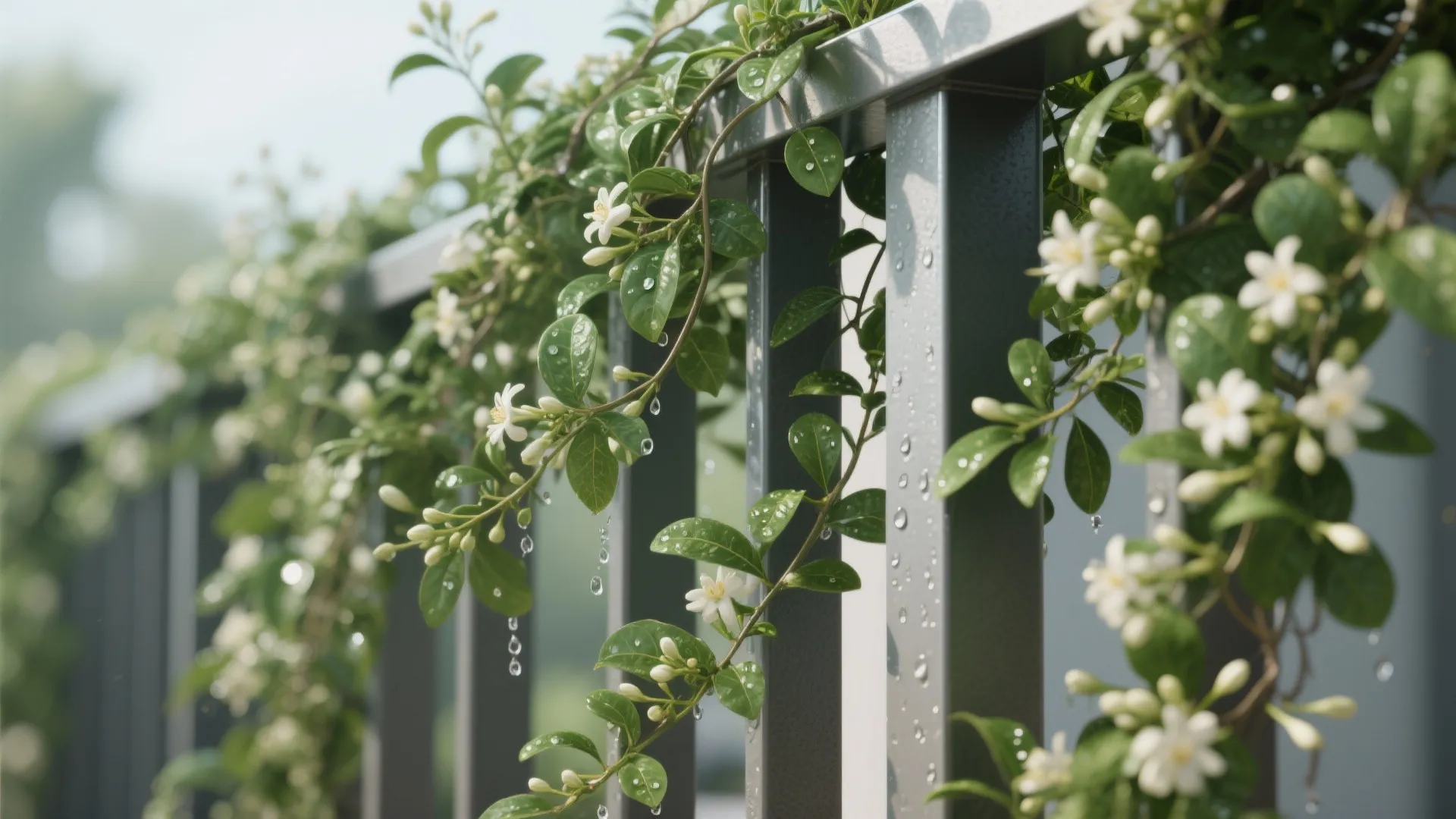5) Planter-integrated balustrade for a living, cooling edge