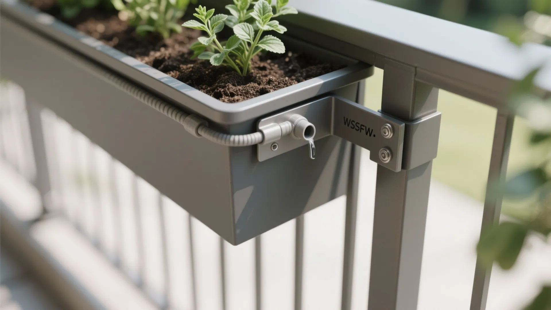 Planter-Integrated Railing for Urban Greenery