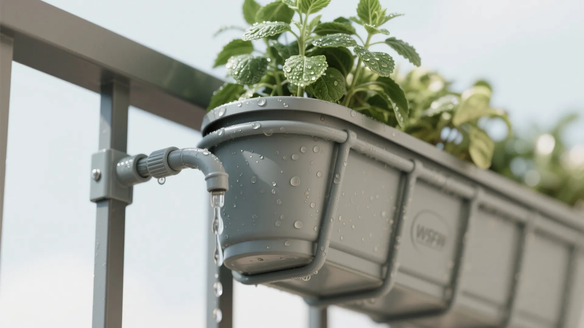 Urban micro-garden with vertical planters