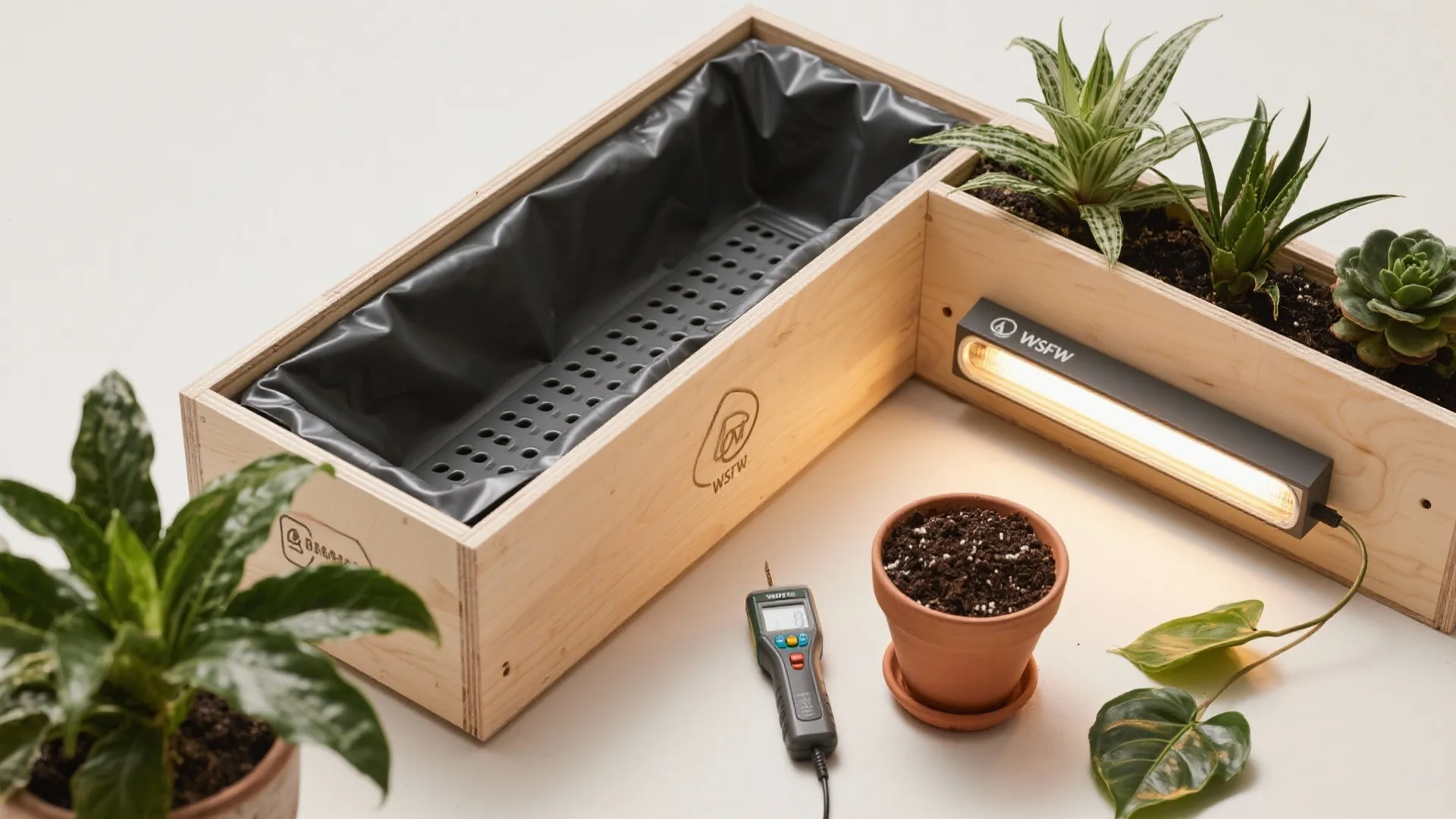 Timber + Planter Partition for Biophilic Calm