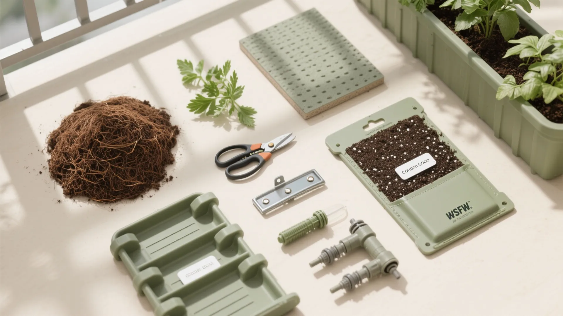 Green wall and railing planters