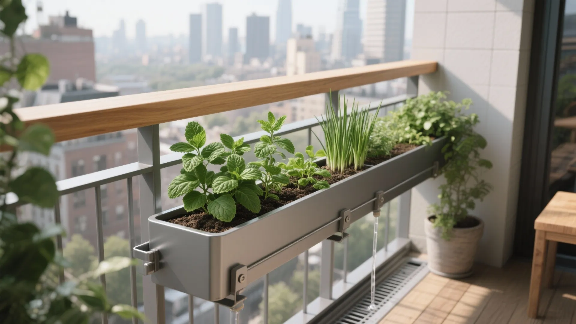 Planter-Integrated Railings for a Green Edge
