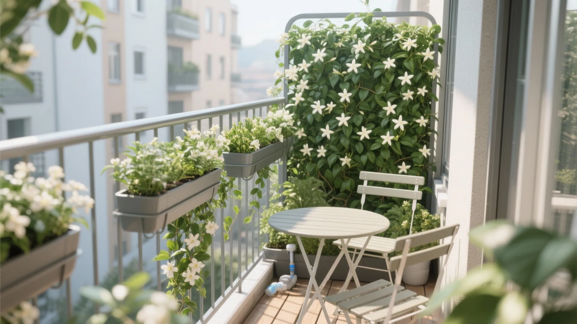 Planter Rail Boundaries for Green Privacy