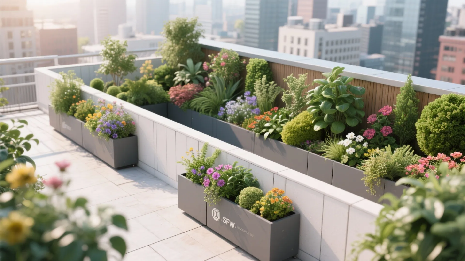 Planter Integrated Boundary Walls