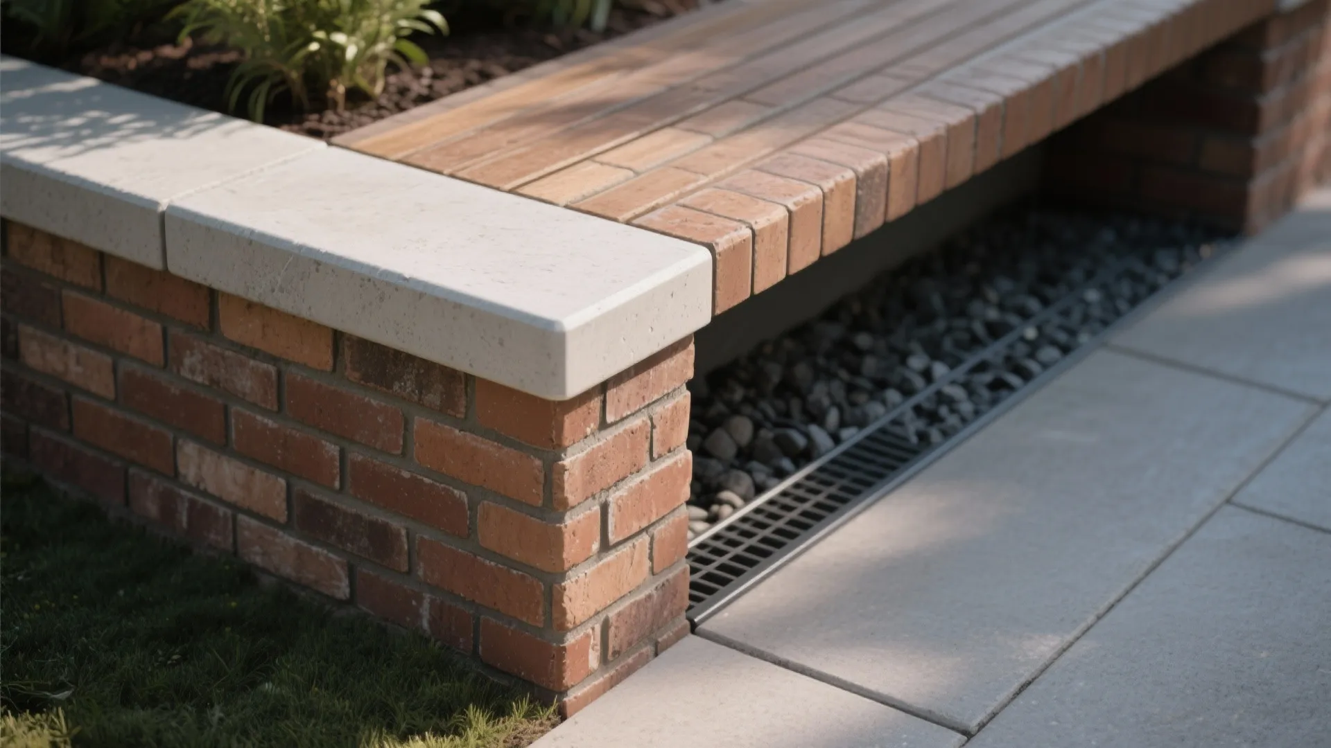 Brick Planter Ledges and Integrated Seating