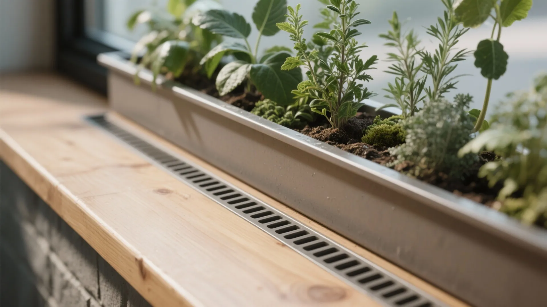 Green edge: integrating planters and thermal comfort