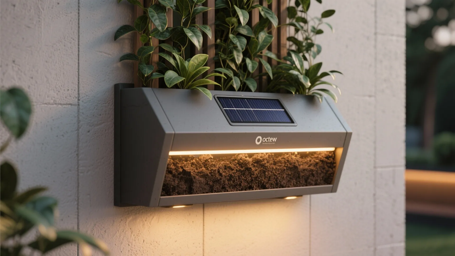 3. Integrated Planter Lights to Save Space